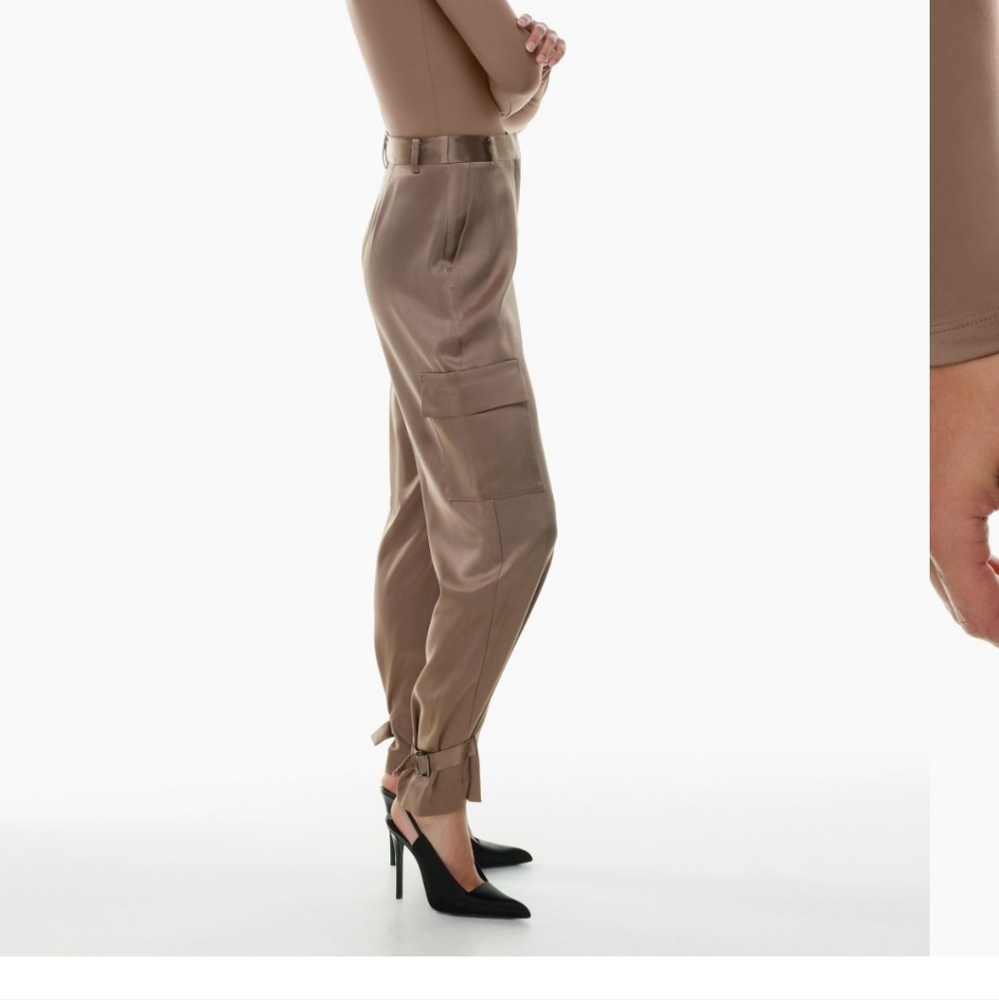 Refined Satin Cargo Pant (Aritzia)